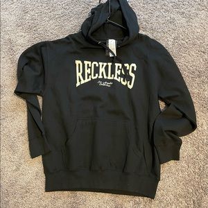 FashionNova Mens L Black Reckless hoodie